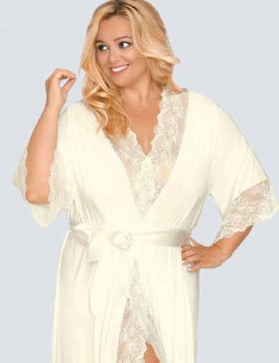 Длинный пеньюар Akcent 505 экрю, Цвет: экрю, Размеры: L, изображение 3