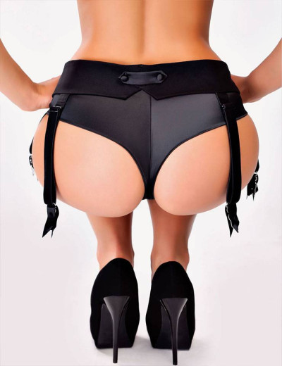 Атласный пояс для чулок OPIUM ISTINTO 506, Цвет: черный, Размеры: S, изображение 4