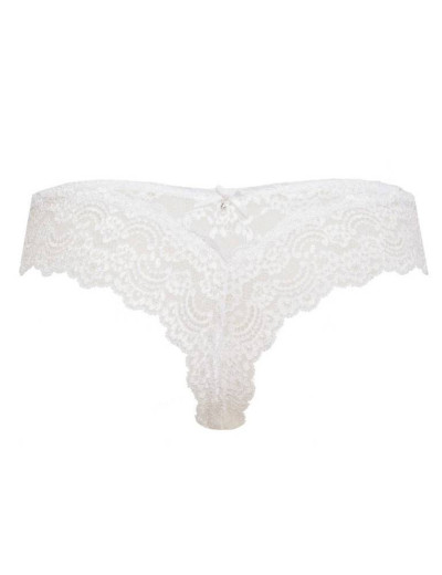 Кружевные трусы бразилиана Sielei VANITY 1777 bianco, Цвет: bianco (белый), Размеры: XL, изображение 4