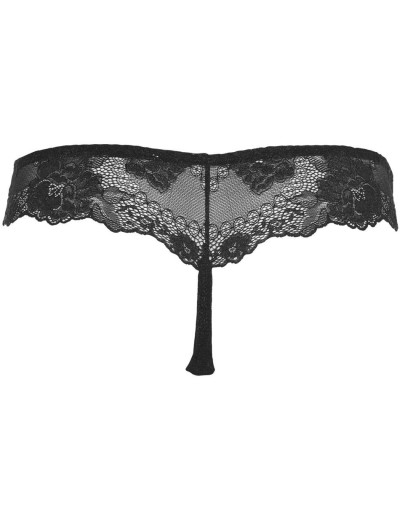 Трусы стринги кружевные Lormar MY CLASS str nero, Цвет: nero (черный), Размеры: S, изображение 4