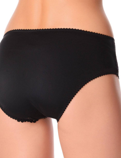 Трусы слипы миди Sielei DONNA 945 nero, Цвет: nero (черный), Размеры: XL, изображение 3