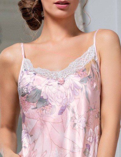 Сорочка шелковая Mia-Amore EDEM 5974, Цвет: розовый, Размеры: S, изображение 4