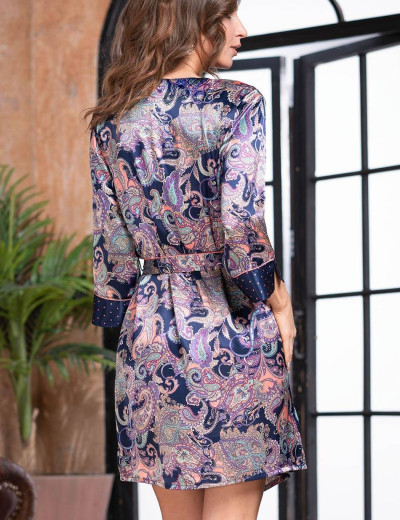 Туника из натурального шелка Mia-Amore ETRO 3505, Цвет: темно-синий, Размеры: L/XL, изображение 3