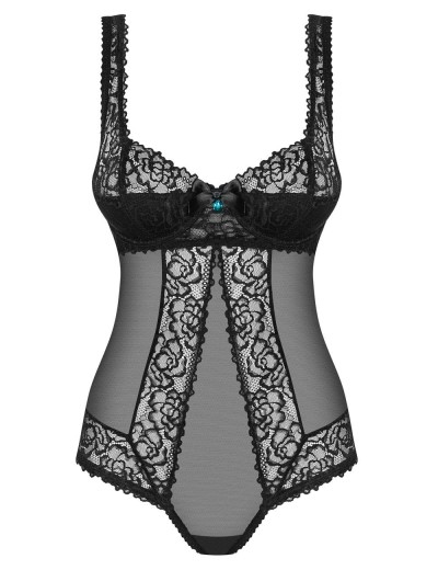 Эротическое боди Obsessive 867 TEDDY, Цвет: черный, Размеры: 2XL, изображение 3