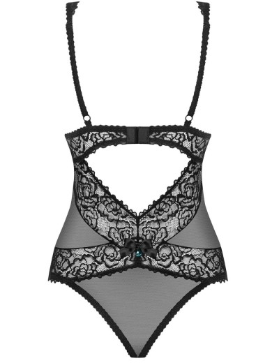 Эротическое боди Obsessive 867 TEDDY, Цвет: черный, Размеры: 2XL, изображение 4