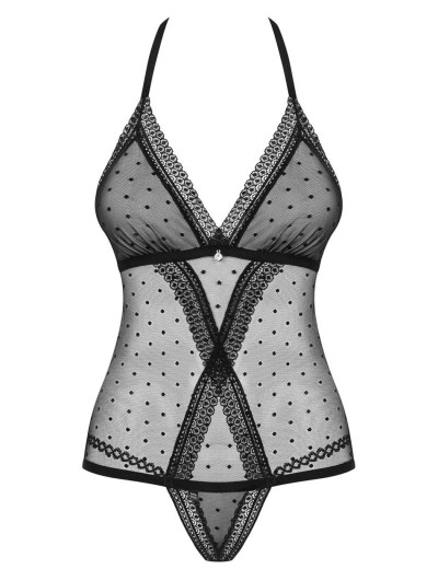 Эротическое боди Obsessive 876 TED-1 body, Цвет: черный, Размеры: S/M, изображение 3