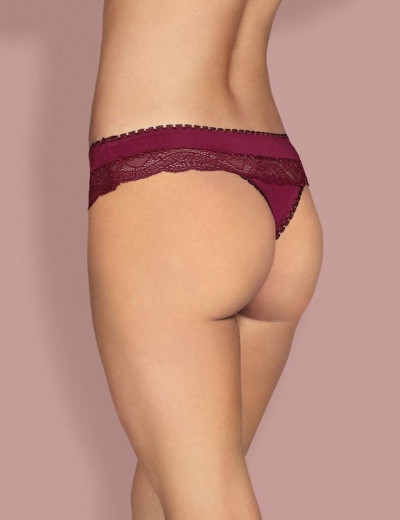 Трусы бразилиана Obsessive MIAMOR PANTIES рубиновый, Цвет: рубиновый, Размеры: L/XL, изображение 2
