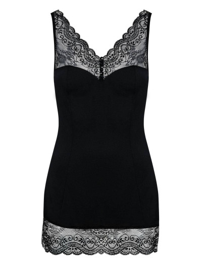 Сексуальная сорочка Obsessive MIAMOR CHEMISE черный, Цвет: черный, Размеры: S/M, изображение 3
