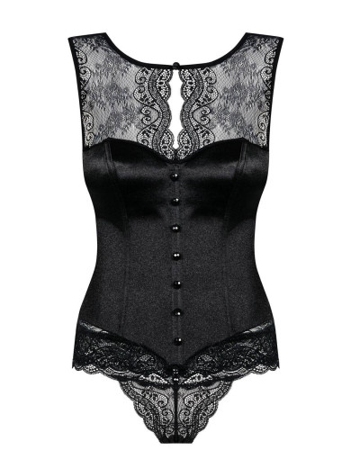 Корсет c трусиками Obsessive MIAMOR CORSET черный, Цвет: черный, Размеры: S/M, изображение 4