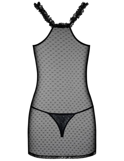 Сексуальная сорочка Obsessive PICCOROSA CHEMISE, Цвет: черный, Размеры: S/M, изображение 5 Сексуальная сорочка Obsessive PICCOROSA CHEMISE, Цвет: черный, Размеры: S/M, изображение 5