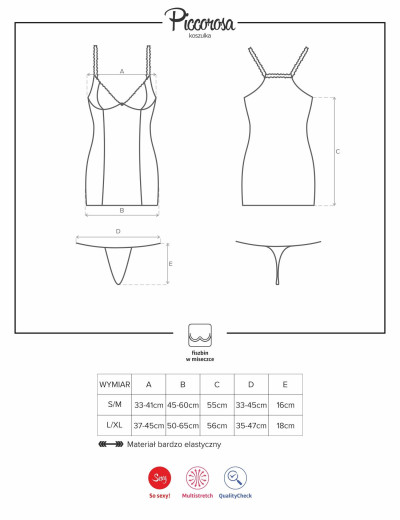 Сексуальная сорочка Obsessive PICCOROSA CHEMISE, Цвет: черный, Размеры: S/M, изображение 6 Сексуальная сорочка Obsessive PICCOROSA CHEMISE, Цвет: черный, Размеры: S/M, изображение 6