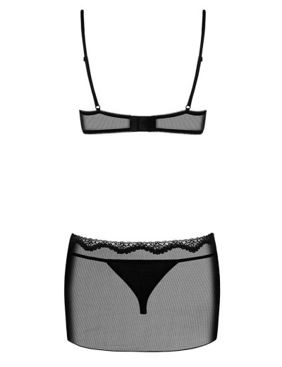Сексуальная сорочка Obsessive PICANTINA CHEMISE, Цвет: черный, Размеры: S/M, изображение 5