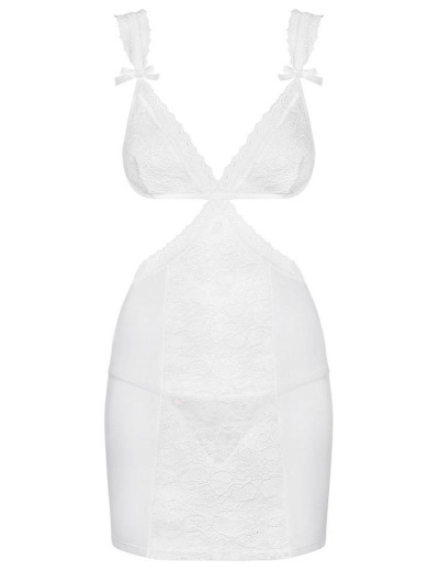 Сексуальная сорочка Obsessive SWANITA CHEMISE белый, Цвет: белый, Размеры: S/M, изображение 3