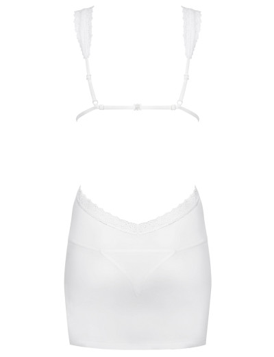 Сексуальная сорочка Obsessive SWANITA CHEMISE белый, Цвет: белый, Размеры: S/M, изображение 4