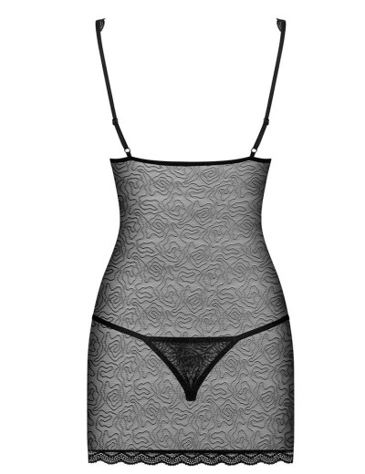 Сексуальная сорочка Obsessive 811 CHEMISE, Цвет: черный, Размеры: S/M, изображение 4
