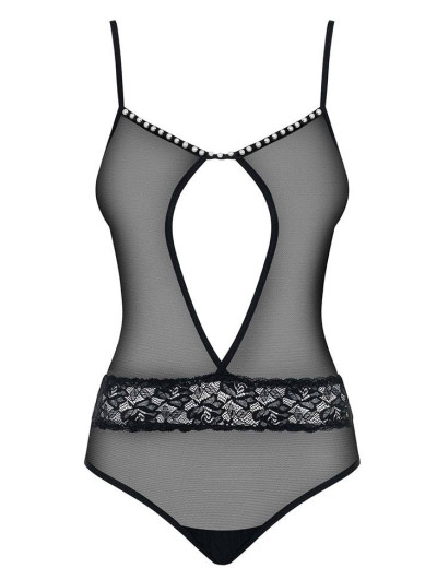 Эротическое боди Obsessive 812 TEDDY, Цвет: черный, Размеры: S/M, изображение 3