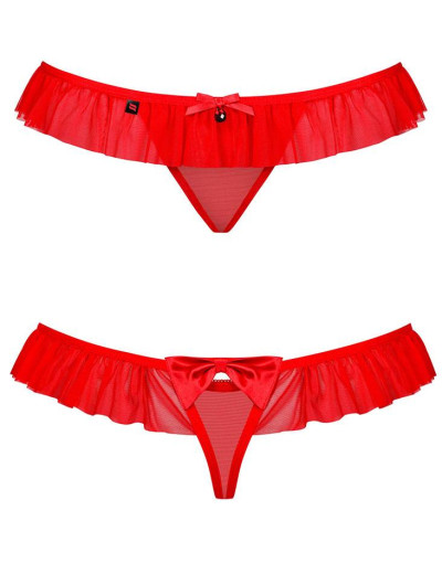 Эротические трусики стринги Obsessive 827 THONG, Цвет: красный, Размеры: L/XL, изображение 4