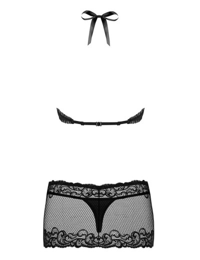 Сексуальная сорочка Obsessive 830 CHEMISE, Цвет: черный, Размеры: S/M, изображение 5