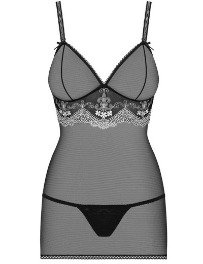 Сексуальная сорочка Obsessive 840 CHEMISE, Цвет: черный, Размеры: S/M, изображение 3