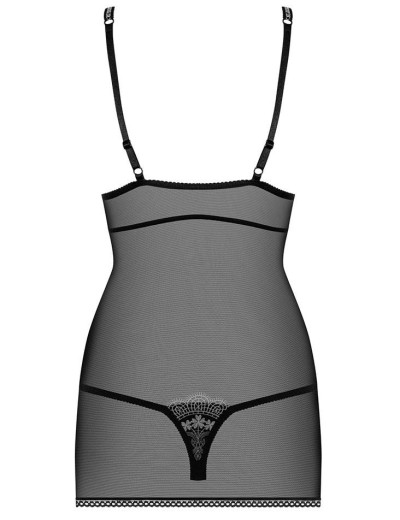 Сексуальная сорочка Obsessive 840 CHEMISE, Цвет: черный, Размеры: S/M, изображение 4