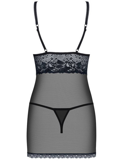 Сексуальная сорочка Obsessive 866 CHEMISE, Цвет: черный, Размеры: S/M, изображение 4