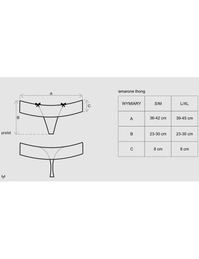 Трусики стринги Obsessive AMARONE THONG, Цвет: черный, Размеры: S/M, изображение 7