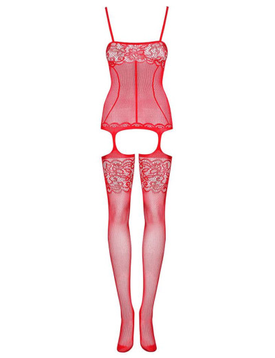 Боди-комбинезон Obsessive F 204 красный, Цвет: красный, Размеры: S/M/L, изображение 3