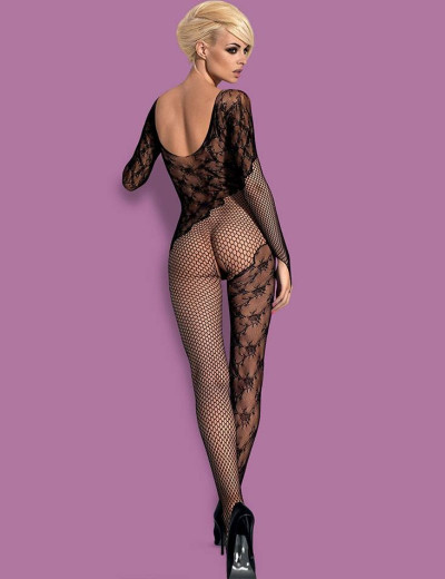 Боди-комбинезон Obsessive F 210, Цвет: черный, Размеры: S/M/L, изображение 2 Боди-комбинезон Obsessive F 210, Цвет: черный, Размеры: S/M/L, изображение 2