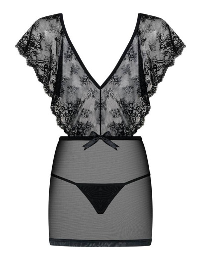 Сексуальная сорочка Obsessive MEROSSA CHEMISE, Цвет: черный, Размеры: L/XL, изображение 4 Сексуальная сорочка Obsessive MEROSSA CHEMISE, Цвет: черный, Размеры: L/XL, изображение 4