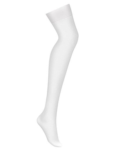 Чулки Obsessive S800 STOCKINGS белый, Цвет: белый, Размеры: L/XL, изображение 3