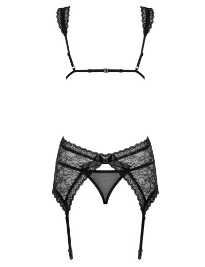 Корсет c трусиками Obsessive SWANITA CORSET черный, Цвет: черный, Размеры: L/XL, изображение 6