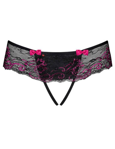 Сексуальные трусики Obsessive AMARONE CROTCHLESS THONG, Цвет: черный, Размеры: S/M, изображение 3