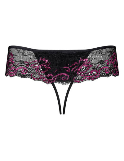 Сексуальные трусики Obsessive AMARONE CROTCHLESS THONG, Цвет: черный, Размеры: S/M, изображение 4