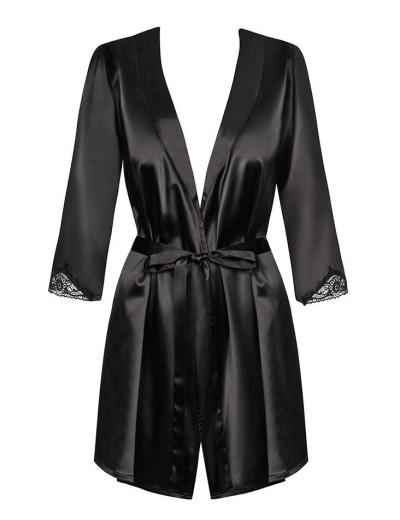 Халат Obsessive SATINIA ROBE черный, Цвет: черный, Размеры: L/XL, изображение 2