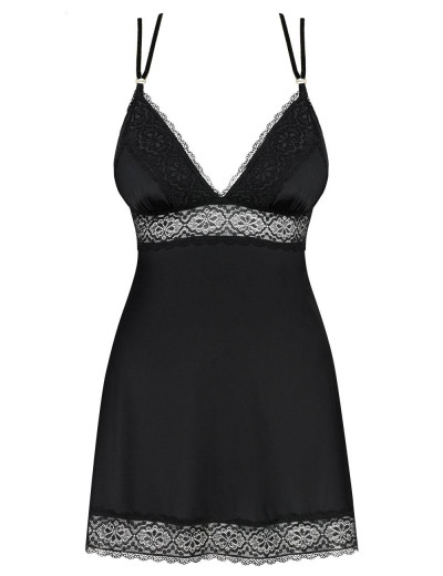 Сорочка бэби-долл с уплотненной чашкой Obsessive LOLITTE BABYDOLL, Цвет: черный, Размеры: L/XL, изображение 5