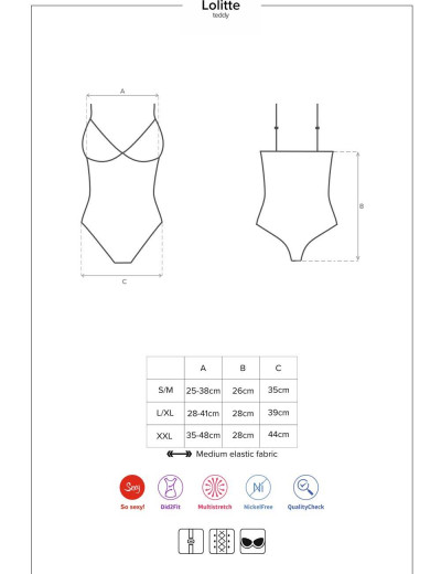 Комплекты Obsessive Lolitte set, Чёрный, L/XL Obs_Lolitte set L/XL - Obsessive - Эротические комплекты: трусики с поясом - Купить