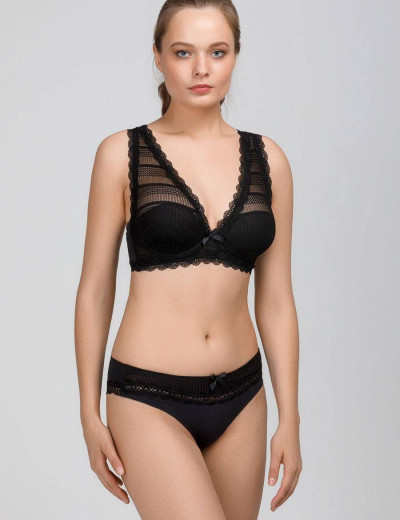 Бюстгальтер бралетт Amelie PLEAT 8143 черный, Цвет: черный, Размеры: 70B, изображение 4