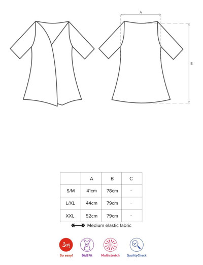 Пеньюар Obsessive 810 PEI черный, Цвет: черный, Размеры: L/XL, изображение 7