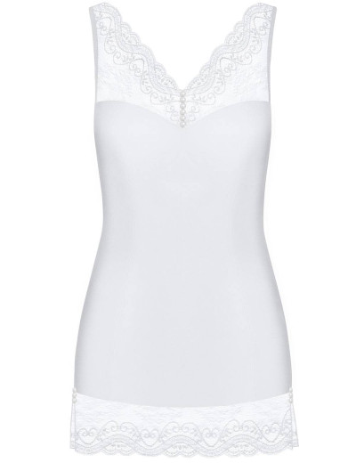 Сексуальная сорочка Obsessive MIAMOR CHEMISE белый, Цвет: белый, Размеры: S/M, изображение 3