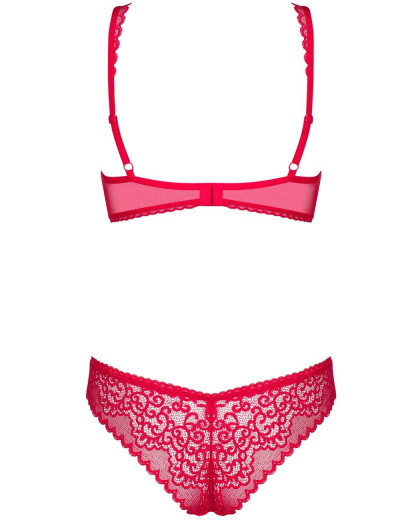 Сексуальный комплект Obsessive ROUGEBELLE SET, Цвет: красный, Размеры: L/XL, изображение 4 Сексуальный комплект Obsessive ROUGEBELLE SET, Цвет: красный, Размеры: L/XL, изображение 4