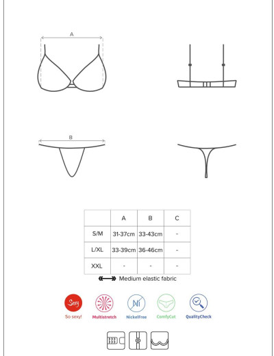 Сексуальный комплект Obsessive ROUGEBELLE SET, Цвет: красный, Размеры: L/XL, изображение 5 Сексуальный комплект Obsessive ROUGEBELLE SET, Цвет: красный, Размеры: L/XL, изображение 5