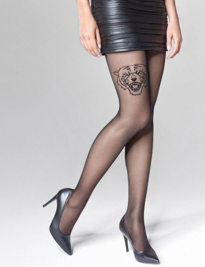 Фантазийные колготки Marilyn ALLURE R09 20 den чёрный, Цвет: чёрный, Размеры: 3/4, изображение 2 Фантазийные колготки Marilyn ALLURE R09 20 den чёрный, Цвет: чёрный, Размеры: 3/4, изображение 2