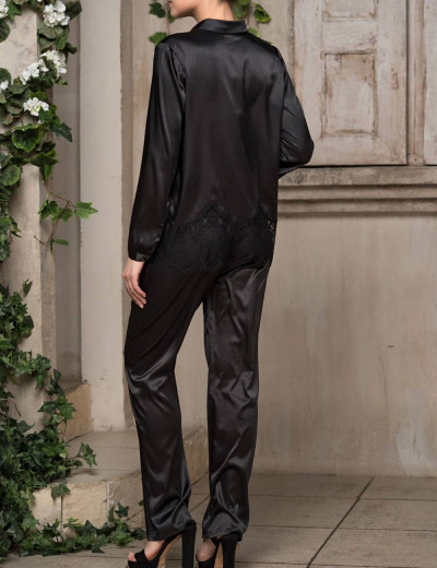 Комплект атласный Mia-Amore AFRODITA 2166 черный, Цвет: черный, Размеры: M, изображение 2