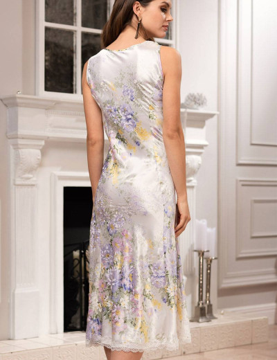 Сорочка шелковая длинная Mia-Amore LILIANNA 3255, Цвет: молочный, Размеры: XL, изображение 2