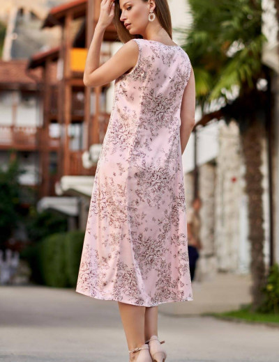 Сорочка атласная длинная Mia-Amore ROSEMARY 8698, Цвет: перламутровый, Размеры: L, изображение 3