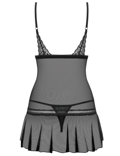 Сексуальная сорочка с трусиками Obsessive SHIBU CHEMISE, Цвет: черный, Размеры: L/XL, изображение 4