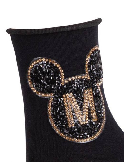 Носки женские Marilyn COTTON GOLDEN EARS, Цвет: чёрный, Размеры: UN, изображение 2