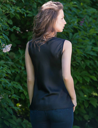 Топ атласный без рукавов Mia-Amore MILAN 8321 черный, Цвет: черный, Размеры: S, изображение 2 Топ атласный без рукавов Mia-Amore MILAN 8321 черный, Цвет: черный, Размеры: S, изображение 2