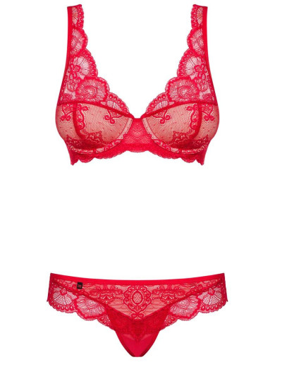 Сексуальный комплект Obsessive 853 SET красный, Цвет: красный, Размеры: S/M, изображение 3
