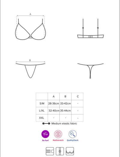 Ролевой костюм сексуальной кошечки Obsessive CHEETIA SET, Цвет: черно-коричневый, Размеры: L/XL, изображение 7